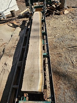 Walnut fireplace mantle