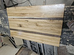 White oak and walnut
