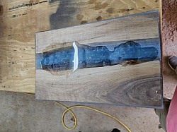 Walnut and epoxy serving tray